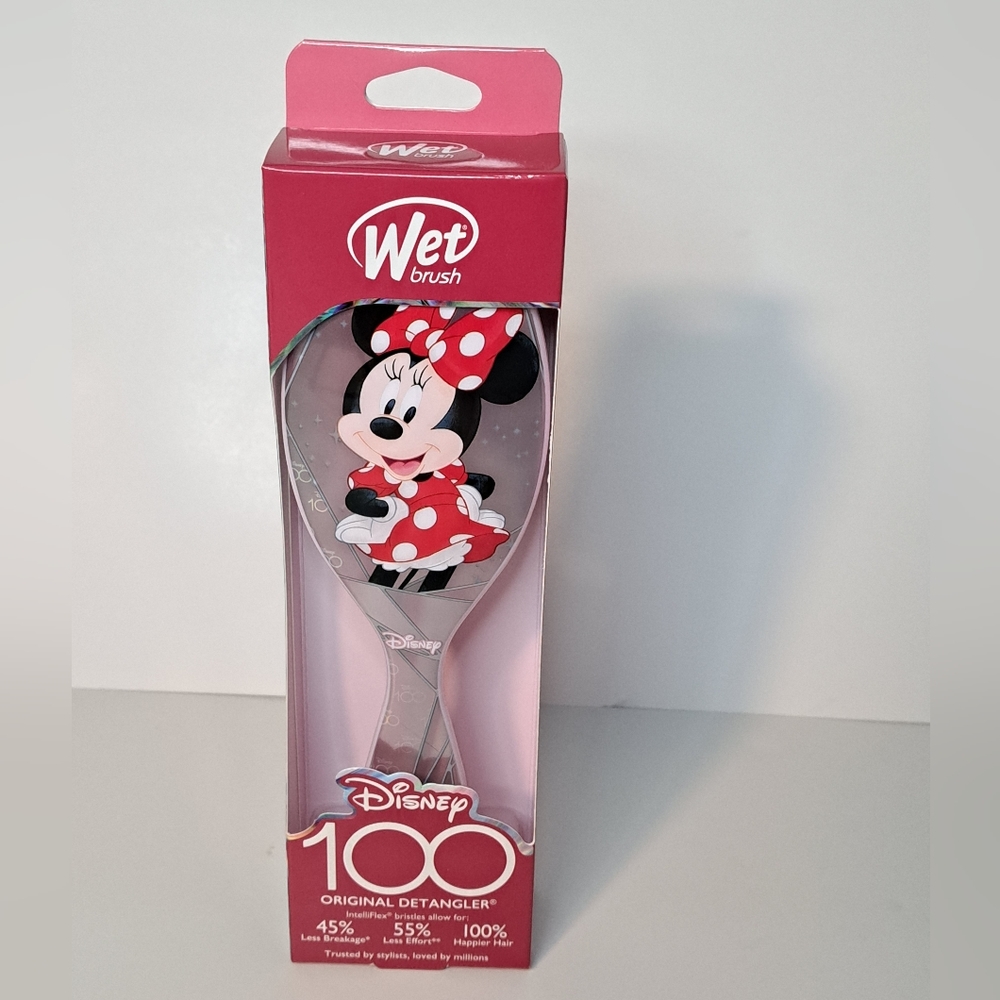 Minnie Mouse Disney 100 Wet Brush Original Detangler Hairbrush New Limited - Picture 10 of 10